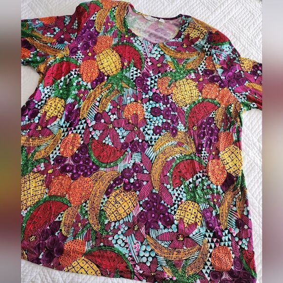 Ok-Sam ll embroidery fruitand flowers blouse - Picture 15 of 15
